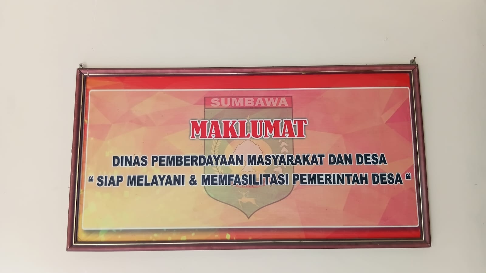 Maklumat Dinas PMD Kab. Sumbawa